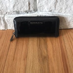 Black patent leather Michael Kors Wallet